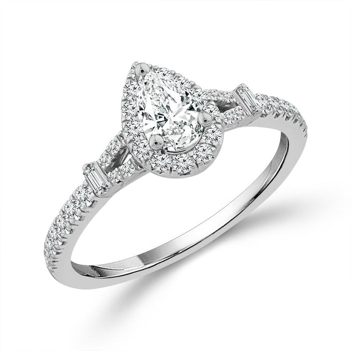 Diamond Engagement Ring 0.60 ct tw 14k White Gold-RE21328A44W4