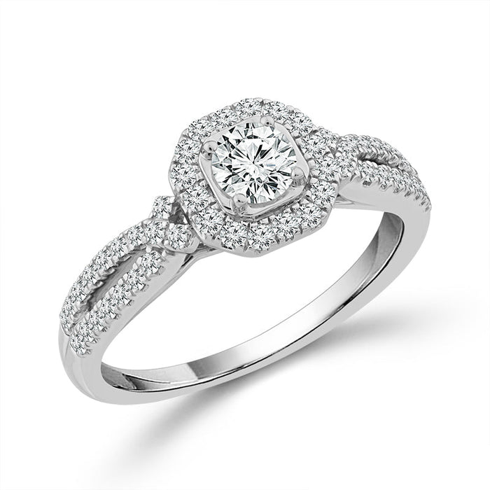 Diamond Engagement Ring 0.60 ct tw 14k White Gold-RE21331A66W4