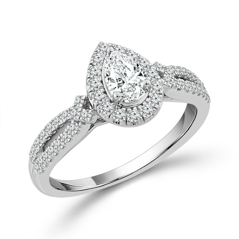 Diamond Engagement Ring 0.60 ct tw 14k White Gold-RE21332A44W4
