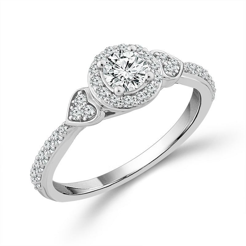 Diamond Engagement Ring 0.60 ct tw 14k White Gold-RE21333A66W4