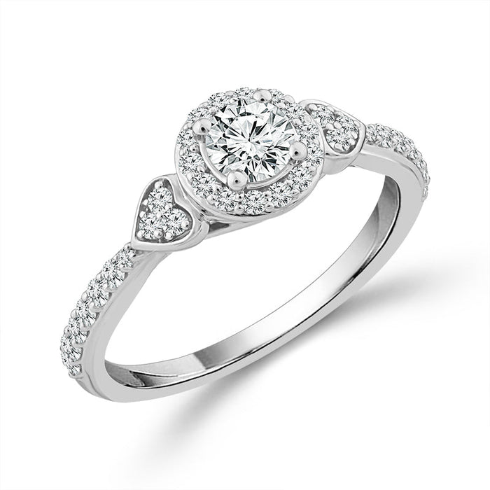Diamond Engagement Ring 0.60 ct tw 14k White Gold-RE21333A66W4
