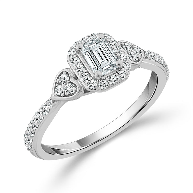 Diamond Engagement Ring 0.60 ct tw 14k White Gold-RE21334A34W4