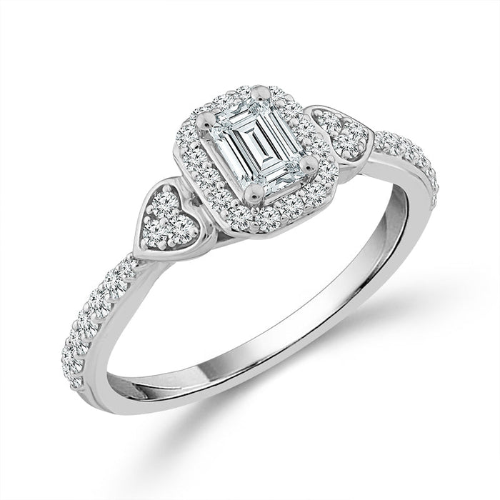 Diamond Engagement Ring 0.60 ct tw 14k White Gold-RE21334A34W4