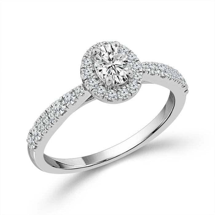 Diamond Engagement Ring 0.60 ct tw 14k White Gold-RE21335A66W4