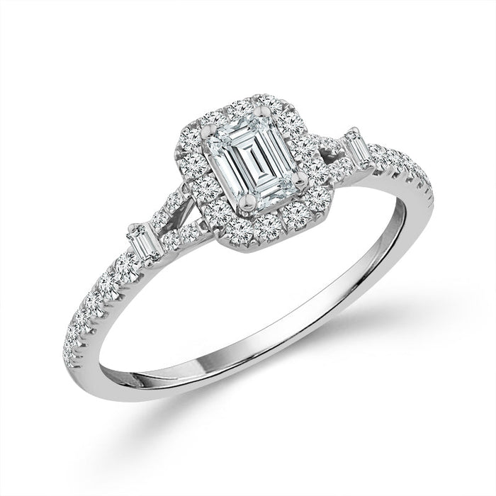 Diamond Engagement Ring 0.60 ct tw 14k White Gold-RE21664A34W4