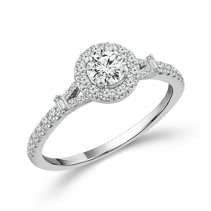Diamond Engagement Ring 0.60 ct tw 14k White Gold-RE21665A66W4