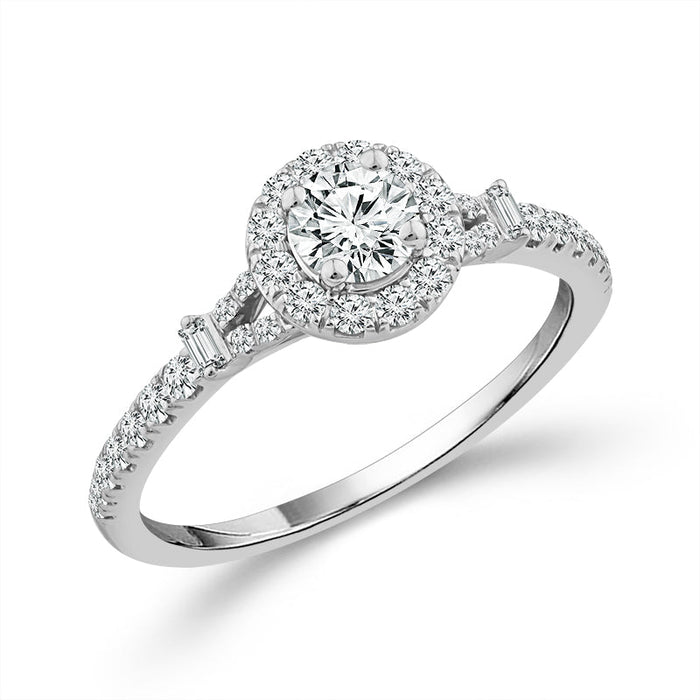 Diamond Engagement Ring 0.60 ct tw 14k White Gold-RE21665A66W4