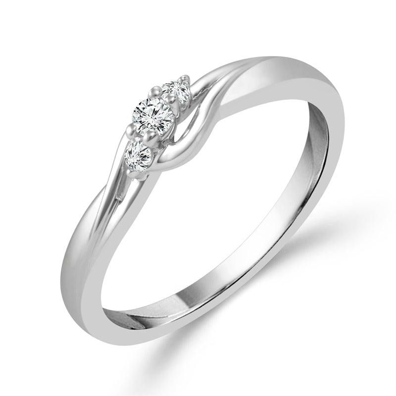 Diamond Fashion Ring 0.08 ct tw Silver-RE2307TPA77SIL