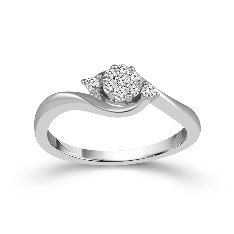 Diamond Engagement Ring 0.16 ct tw 14k White Gold-RE2320TPA97W46A