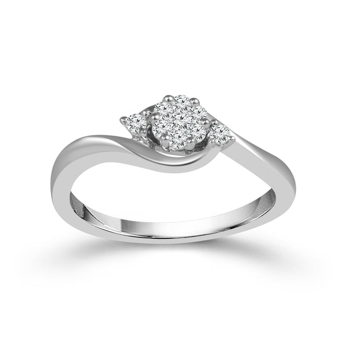 Diamond Engagement Ring 0.16 ct tw 14k White Gold-RE2320TPA97W46A