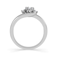 Diamond Engagement Ring 0.16 ct tw 14k White Gold-RE2320TPA97W46A
