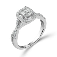 Diamond Engagement Ring 0.63 ct tw 14k White Gold-RE4131FTA444W