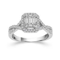 Diamond Engagement Ring 0.63 ct tw 14k White Gold-RE4131FTA444W
