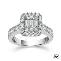 Diamond Engagement Ring 1 ct tw 14k White Gold-RE7004FTA44J4W