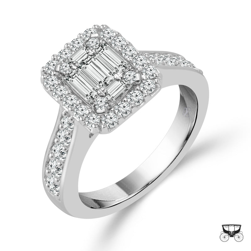 Diamond Engagement Ring 1 ct tw 14k White Gold-RE7004FTA44J4W