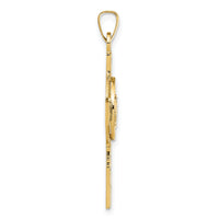 14k Cross with Miraculous Medal Pendant-REL104