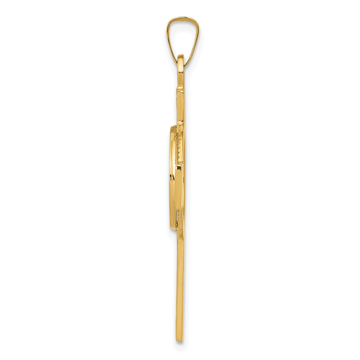 14k Cross w/St Anthony Medal Pendant-REL106