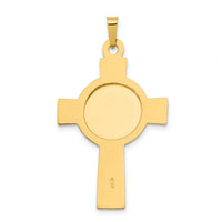 14k Cross w/St Anthony Medal Pendant-REL106