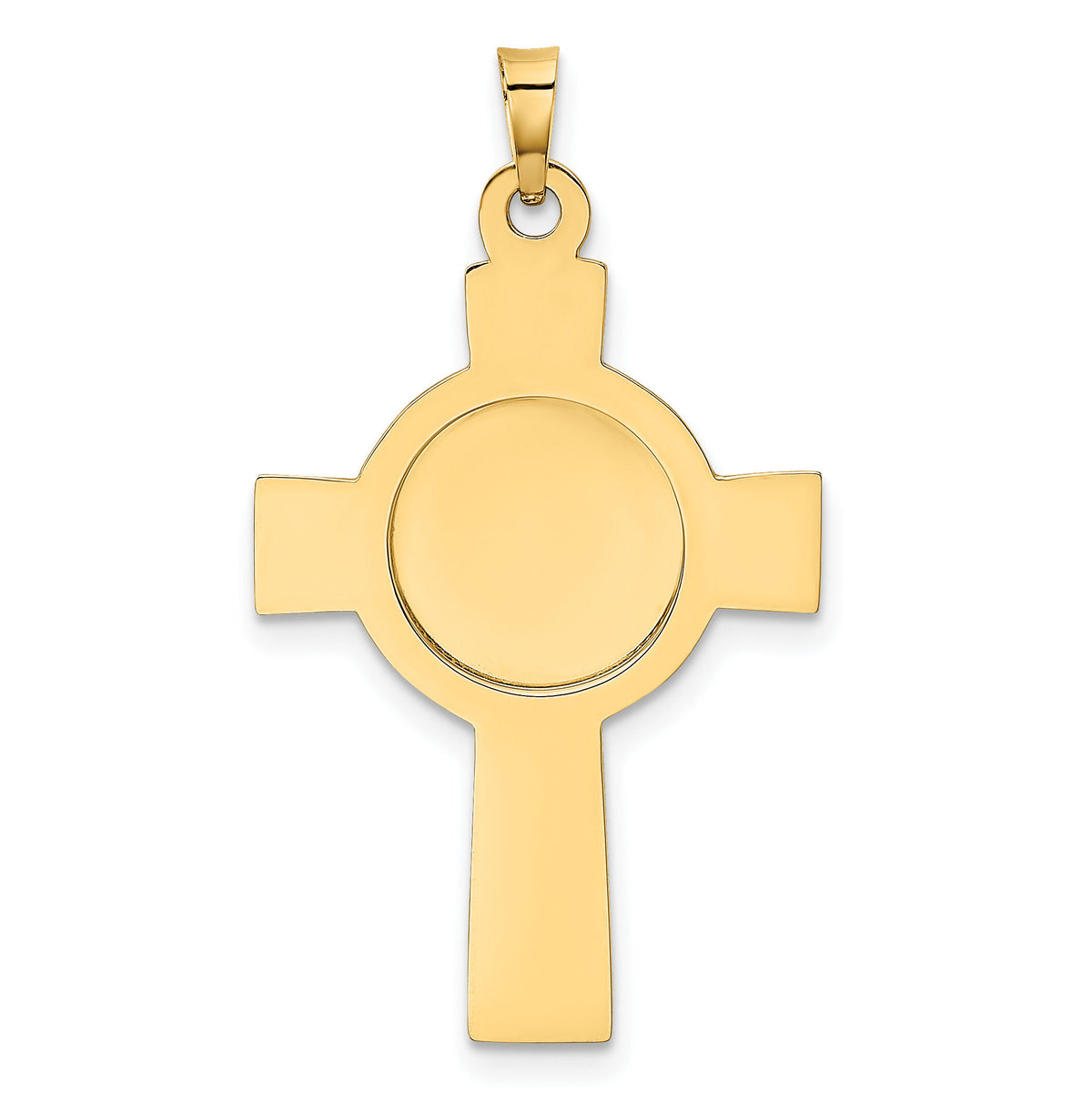 14k Cross w/St. Christopher Medal Pendant-REL107