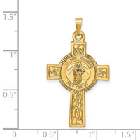 14k Cross w/St. Jude Medal Pendant-REL110