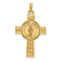 14k Cross w/St. Jude Medal Pendant-REL110