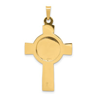 14k Cross w/St. Michael Medal Pendant-REL111