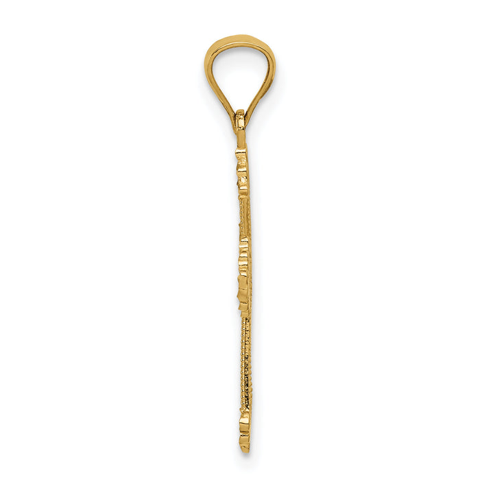 14k Passion Cross Pendant-REL118