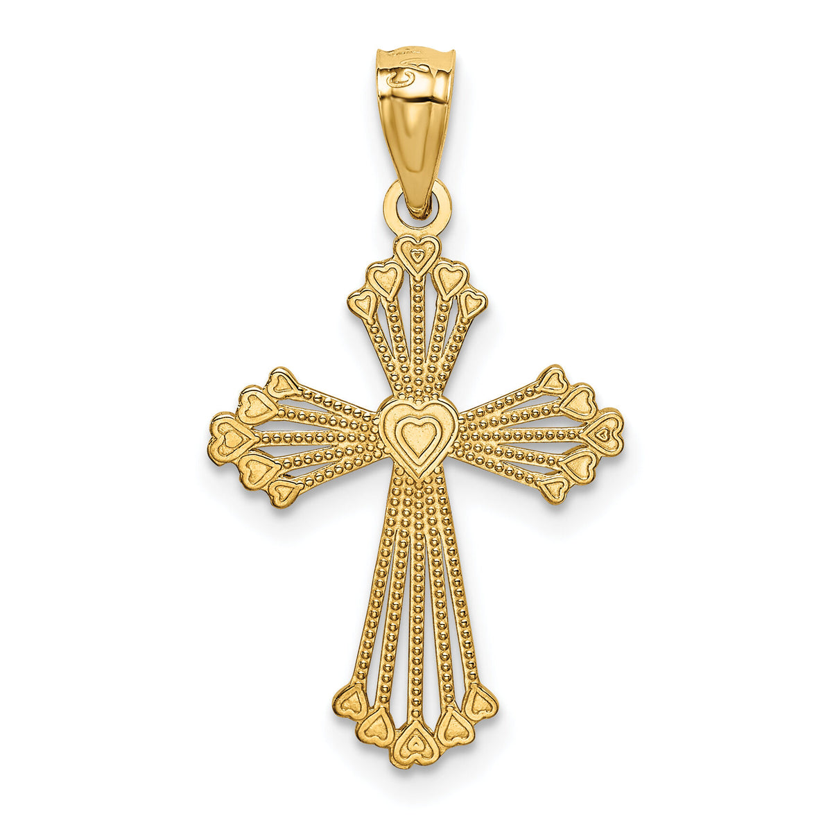 14k Passion Cross Pendant-REL118