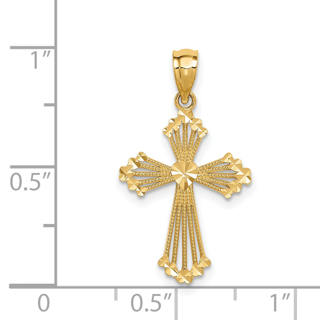 14k Passion Cross Pendant-REL118
