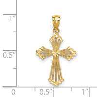 14k Passion Cross Pendant-REL118