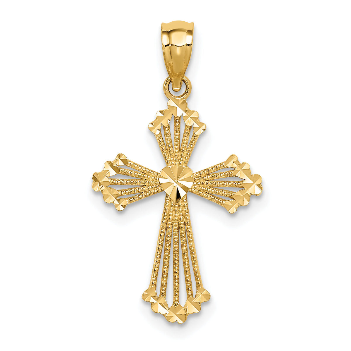 14k Passion Cross Pendant-REL118