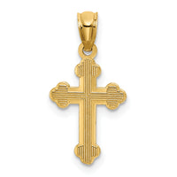 14k Small Budded Cross Charm-REL121