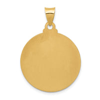14k Head of Christ Medal Hollow Round Pendant-REL128