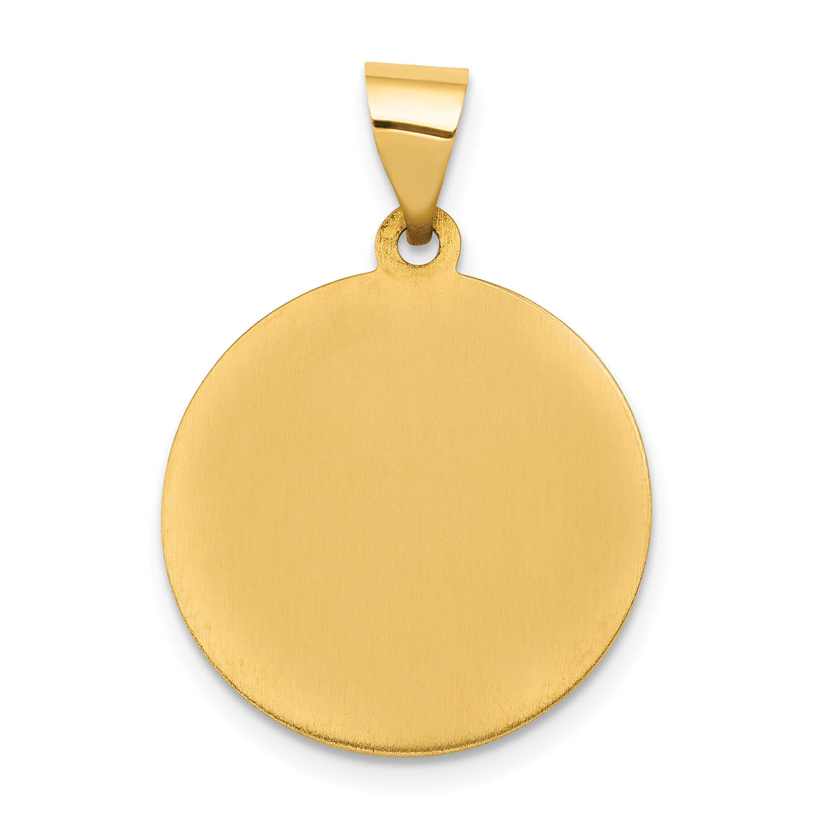14k Sacred Heart of Jesus Medal Hollow Round Pendant-REL129