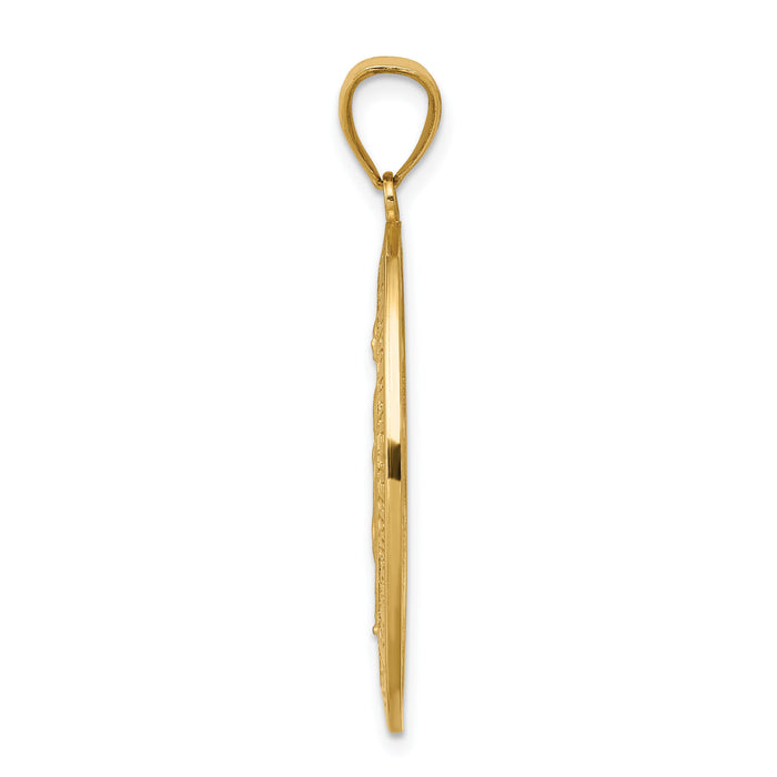 14k Miraculous Medal Pendant-REL135