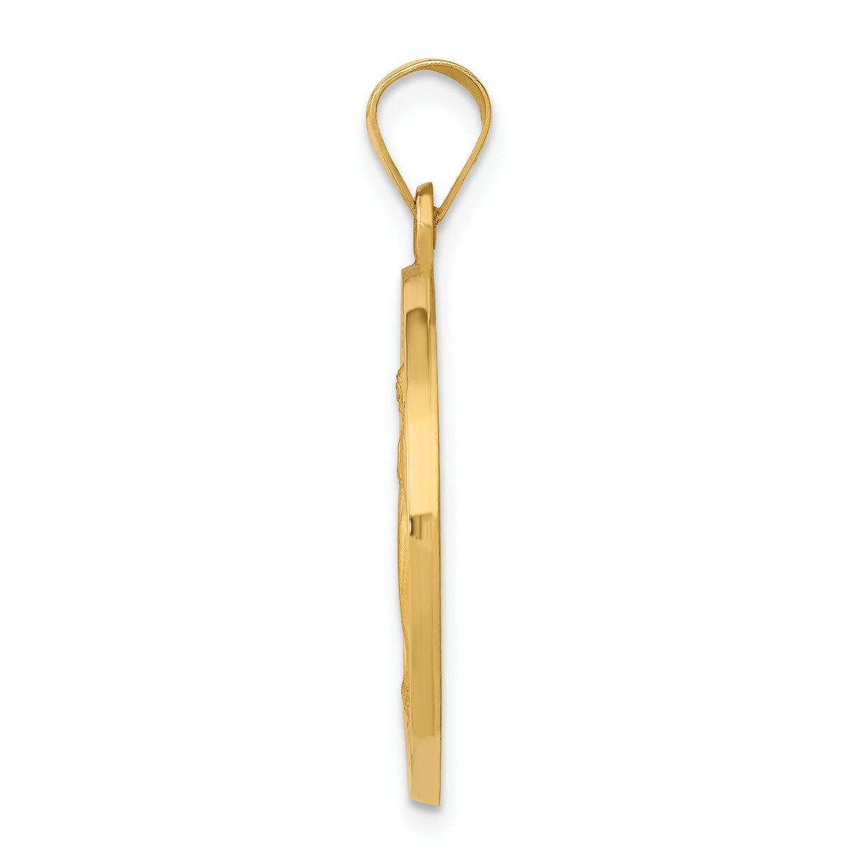 14k Miraculous Medal Hollow Pendant-REL136