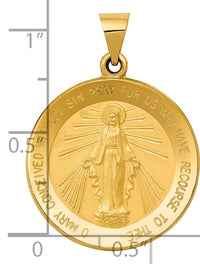 14k Miraculous Medal Hollow Pendant-REL136