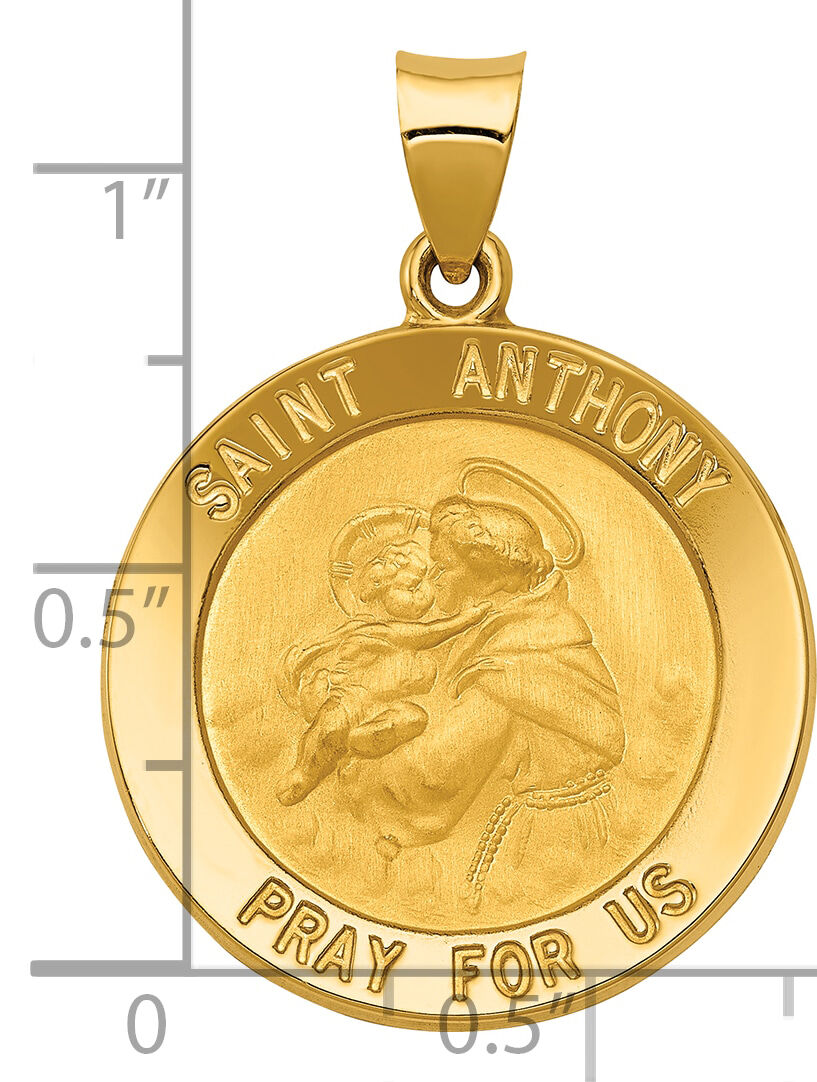 14k Saint Anthony Medal Hollow Pendant-REL145