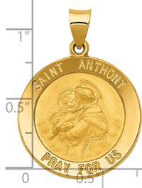 14k Saint Anthony Medal Hollow Pendant-REL145