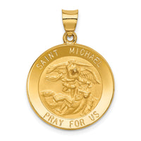 14k Saint Michael Medal Hollow Pendant-REL148