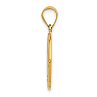 14k Guardian Angel Medal Hollow Pendant-REL149
