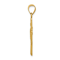14k Four-Way Religious Medal Hollow Pendant-REL150