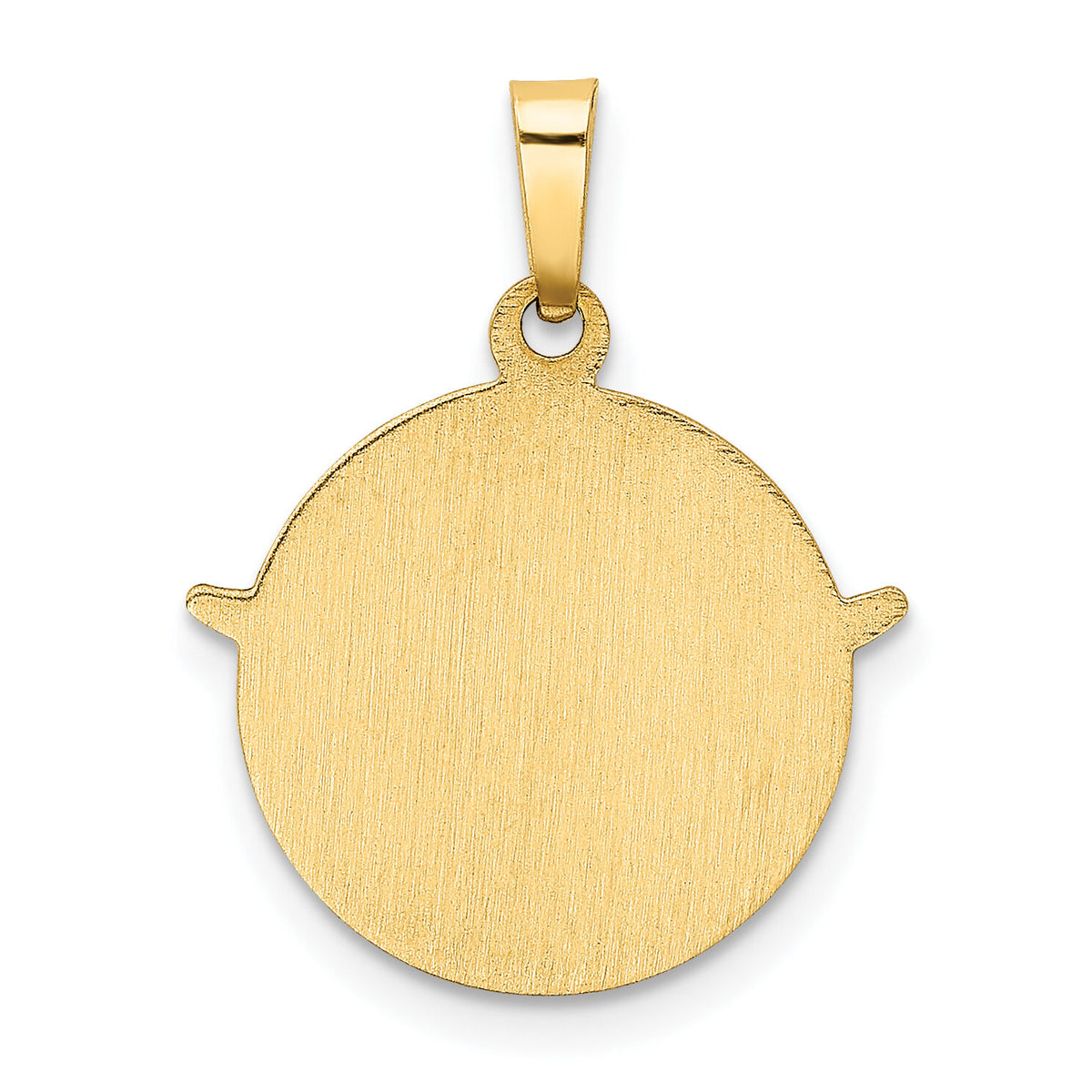 14k Holy Spirit Medal Hollow Round Pendant-REL159