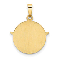 14k Holy Spirit Medal Hollow Round Pendant-REL159