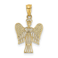 14k w/Rhodium Angel Pendant-REL160