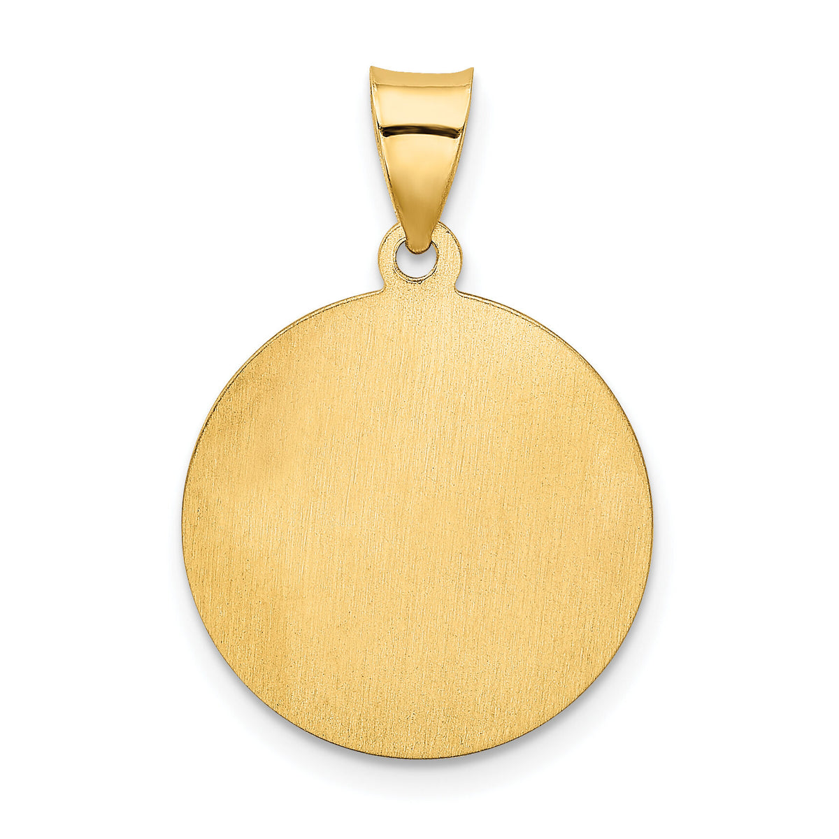 14k Confirmation Medal Hollow Round Pendant-REL170