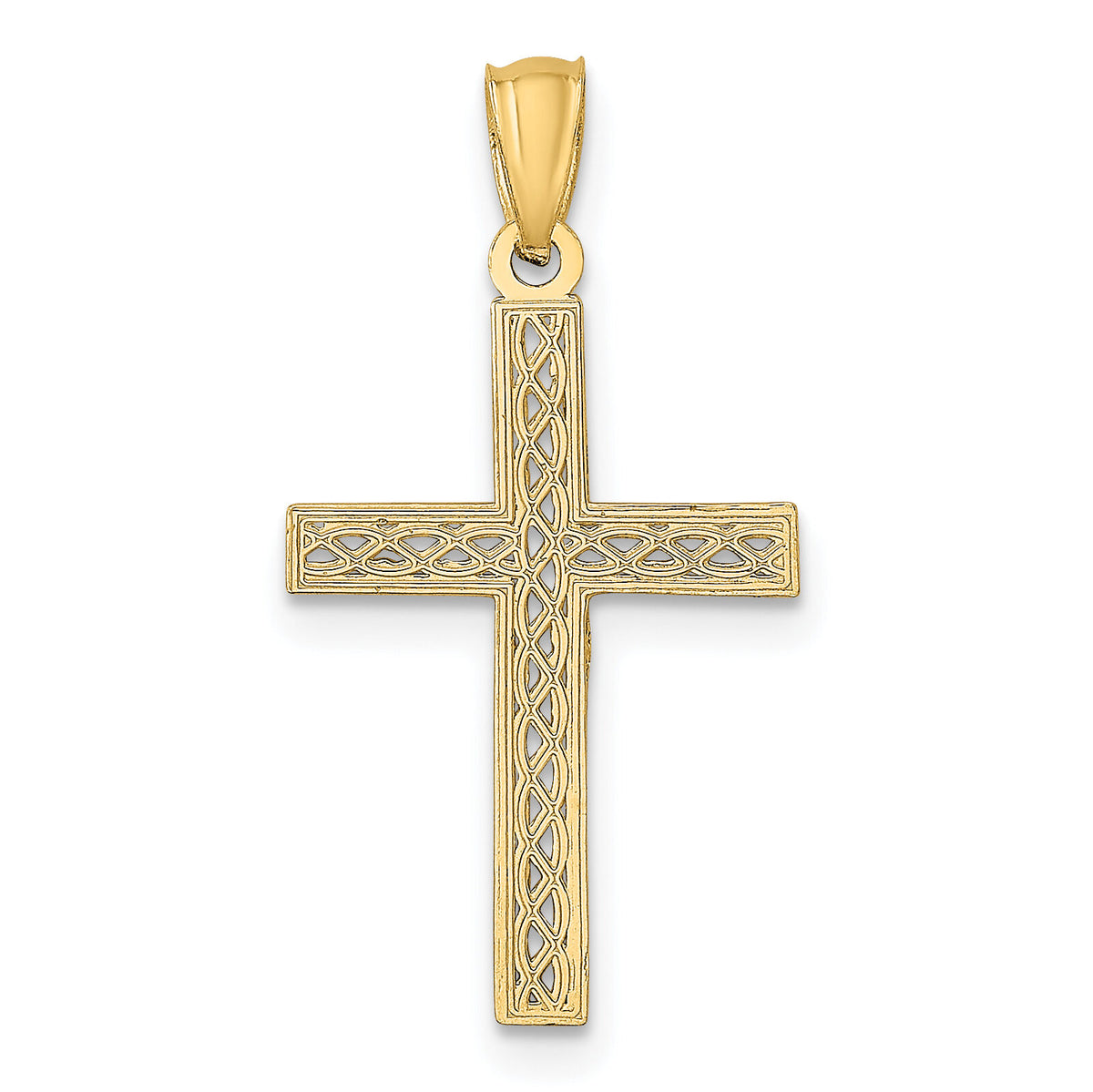 14k Filigree Cross Pendant-REL70