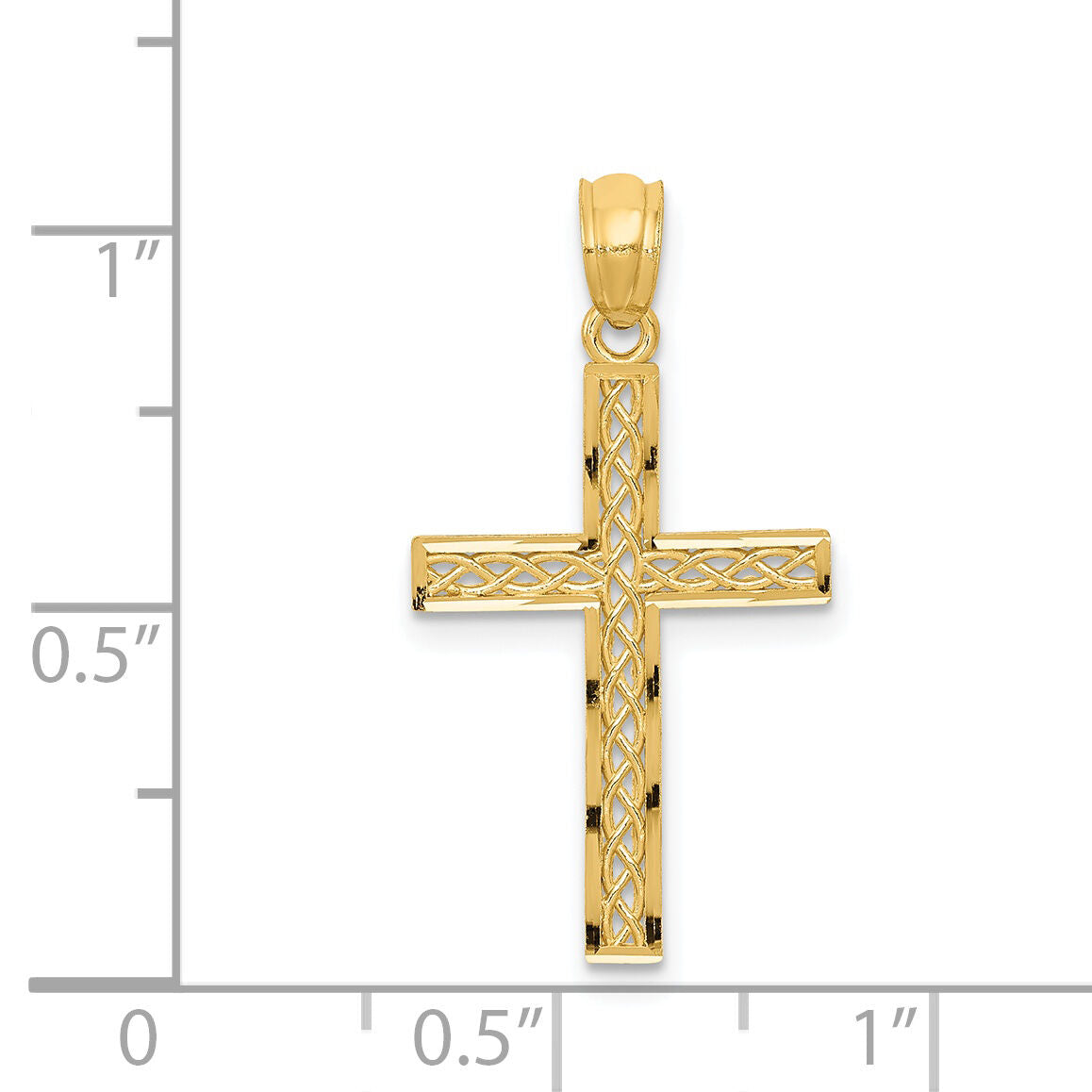 14k Filigree Cross Pendant-REL70