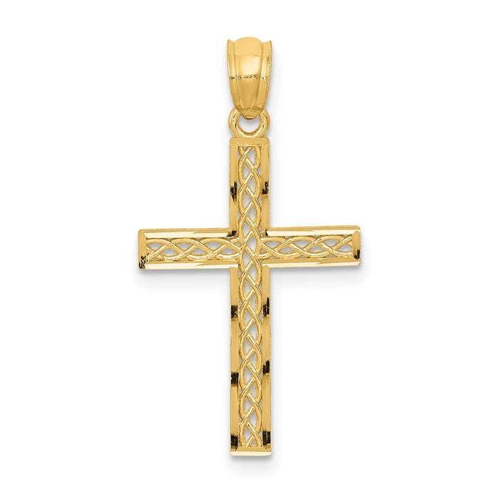 14k Filigree Cross Pendant-REL70