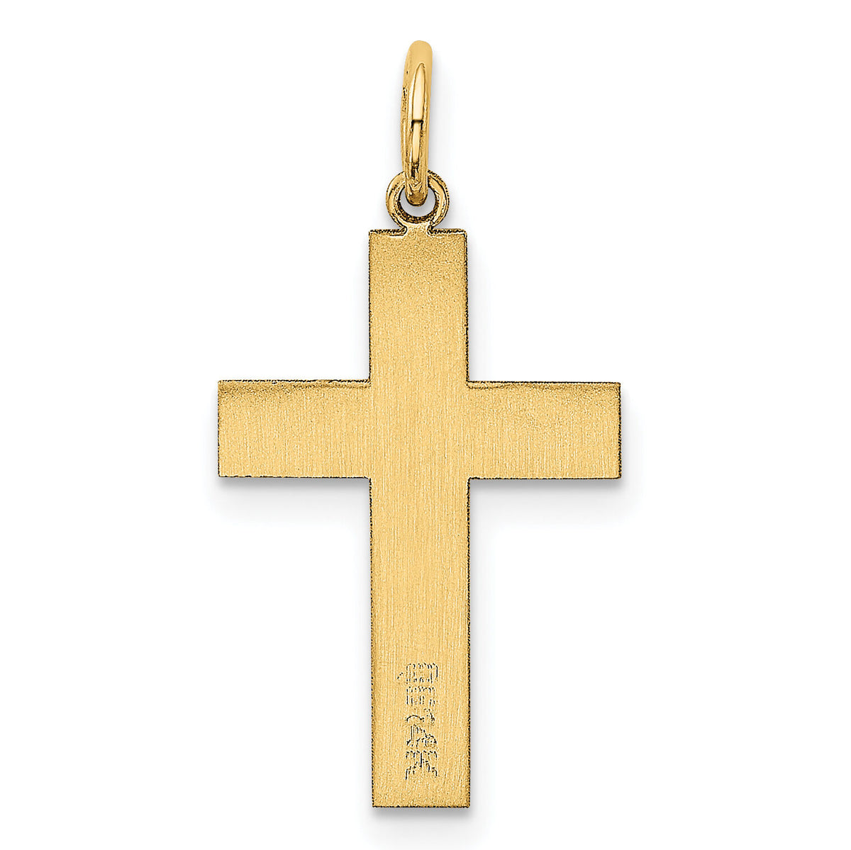 14k Polished Cross Pendant-REL74